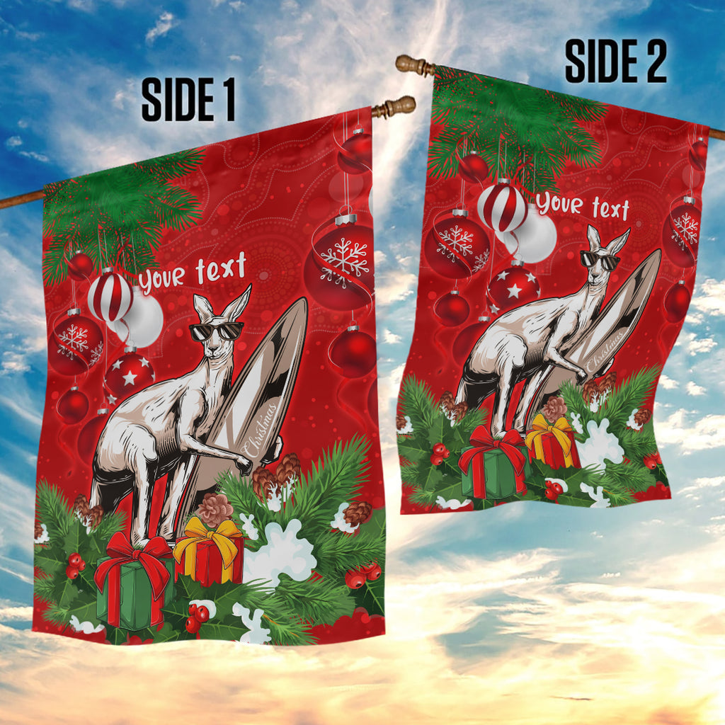 personalised-kangaroo-lover-garden-flag-australia-merry-christmas-aboriginal