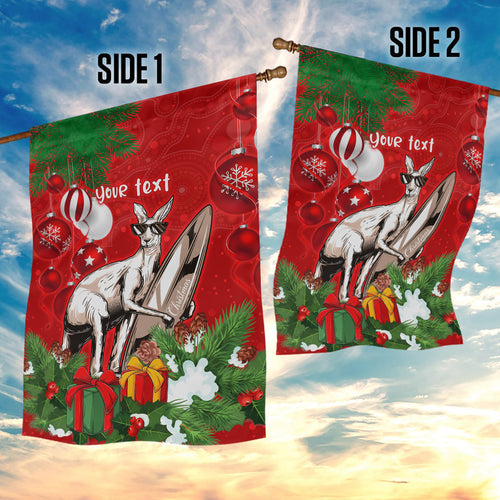 personalised-kangaroo-lover-garden-flag-australia-merry-christmas-aboriginal