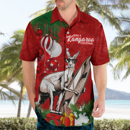 personalised-kangaroo-lover-hawaiian-shirt-australia-merry-christmas-aboriginal