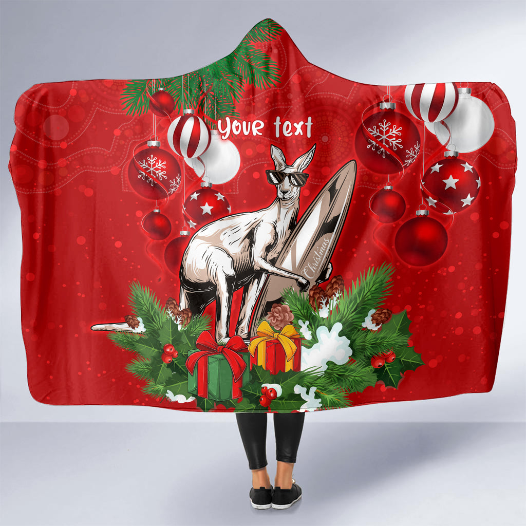 personalised-kangaroo-lover-hooded-blanket-australia-merry-christmas-aboriginal