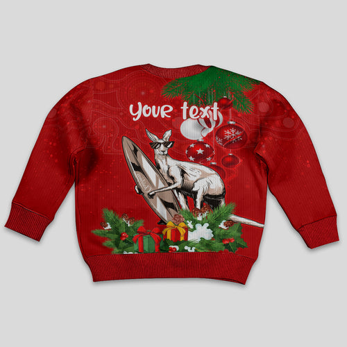 personalised-kangaroo-lover-kid-ugly-christmas-sweater-australia-merry-christmas-aboriginal