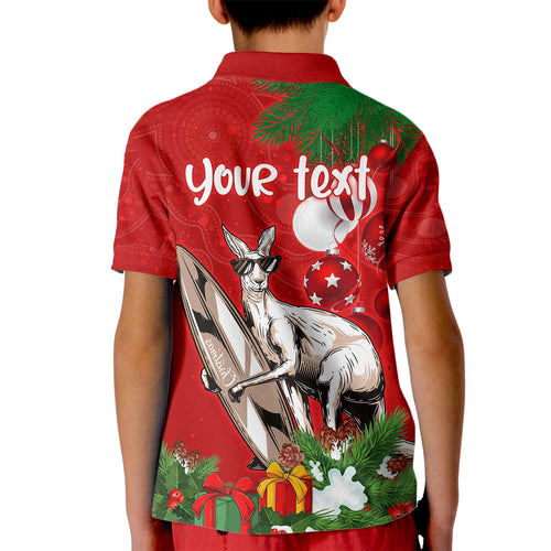 personalised-kangaroo-lover-kid-polo-shirt-australia-merry-christmas-aboriginal