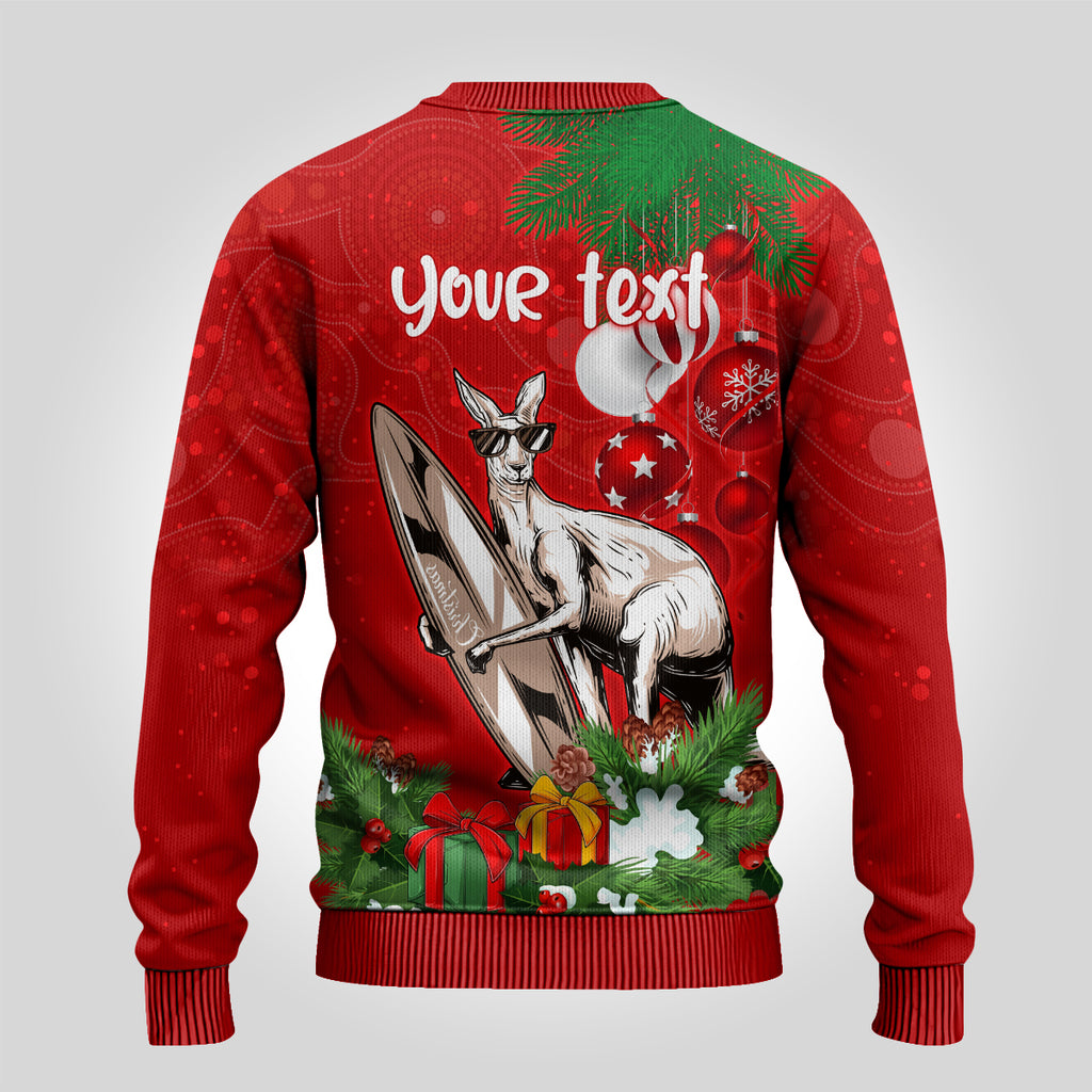 personalised-kangaroo-lover-ugly-christmas-sweater-australia-merry-christmas-aboriginal