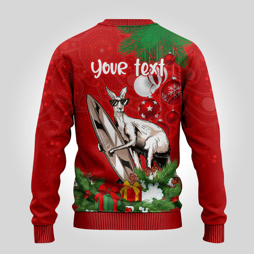 personalised-kangaroo-lover-ugly-christmas-sweater-australia-merry-christmas-aboriginal