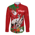 personalised-kangaroo-lover-long-sleeve-button-shirt-australia-merry-christmas-aboriginal