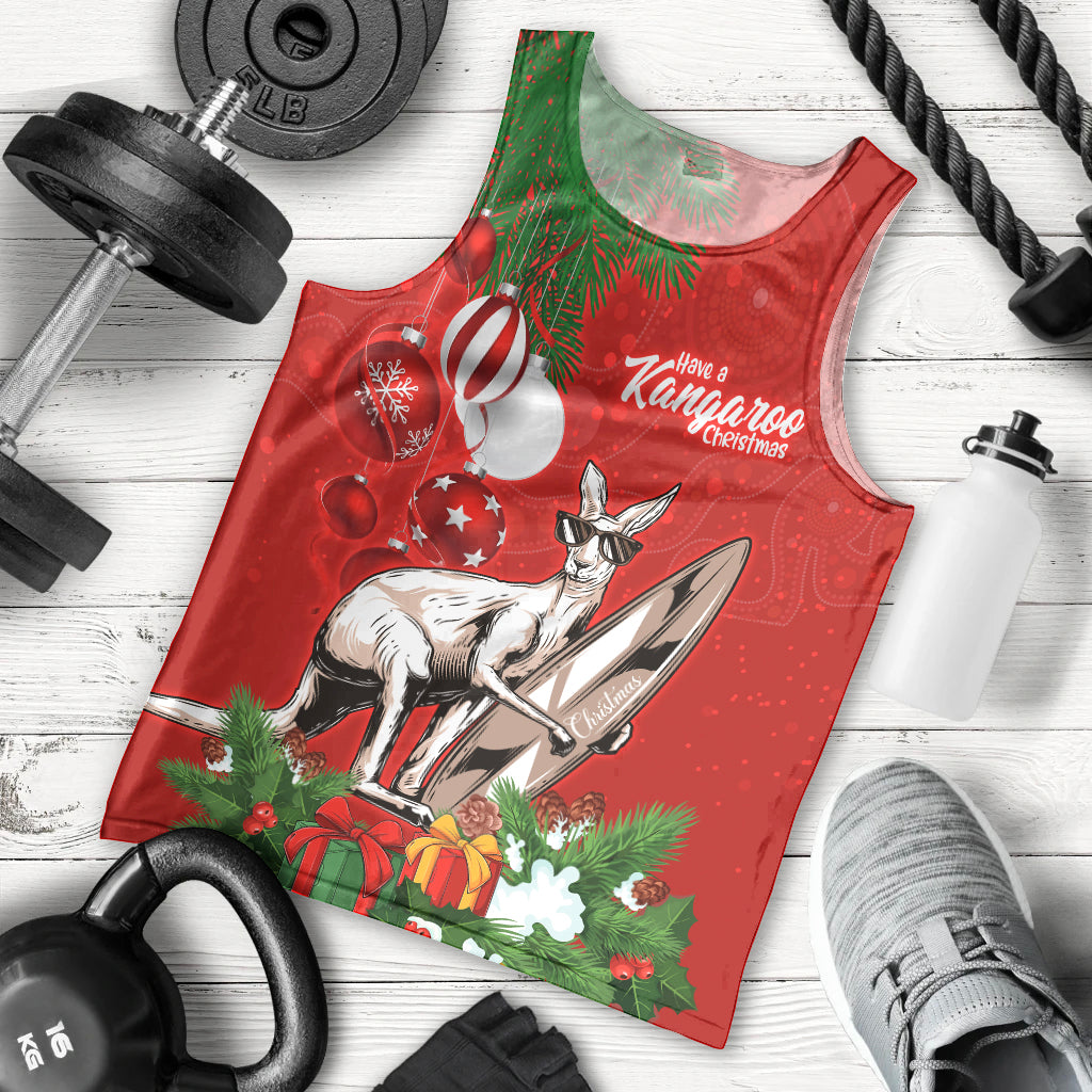 personalised-kangaroo-lover-men-tank-top-australia-merry-christmas-aboriginal
