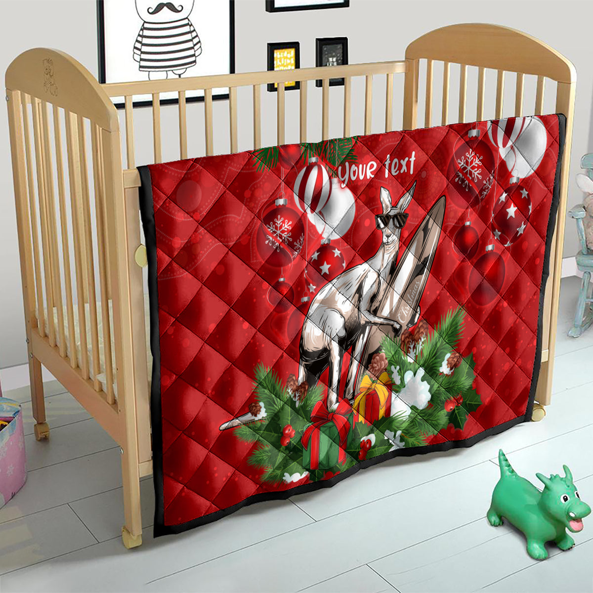 personalised-kangaroo-lover-quilt-australia-merry-christmas-aboriginal