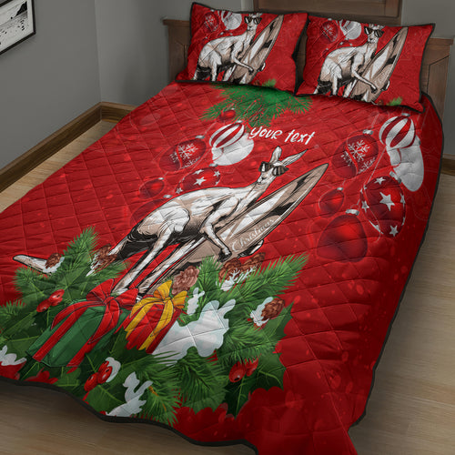 personalised-kangaroo-lover-quilt-bed-set-australia-merry-christmas-aboriginal