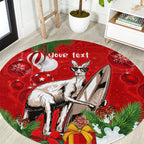 personalised-kangaroo-lover-round-carpet-australia-merry-christmas-aboriginal