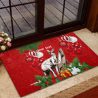 personalised-kangaroo-lover-rubber-doormat-australia-merry-christmas-aboriginal