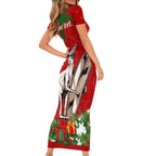 personalised-kangaroo-lover-short-sleeve-bodycon-dress-australia-merry-christmas-aboriginal
