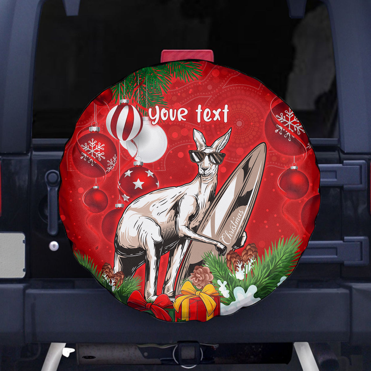 personalised-kangaroo-lover-spare-tire-cover-australia-merry-christmas-aboriginal
