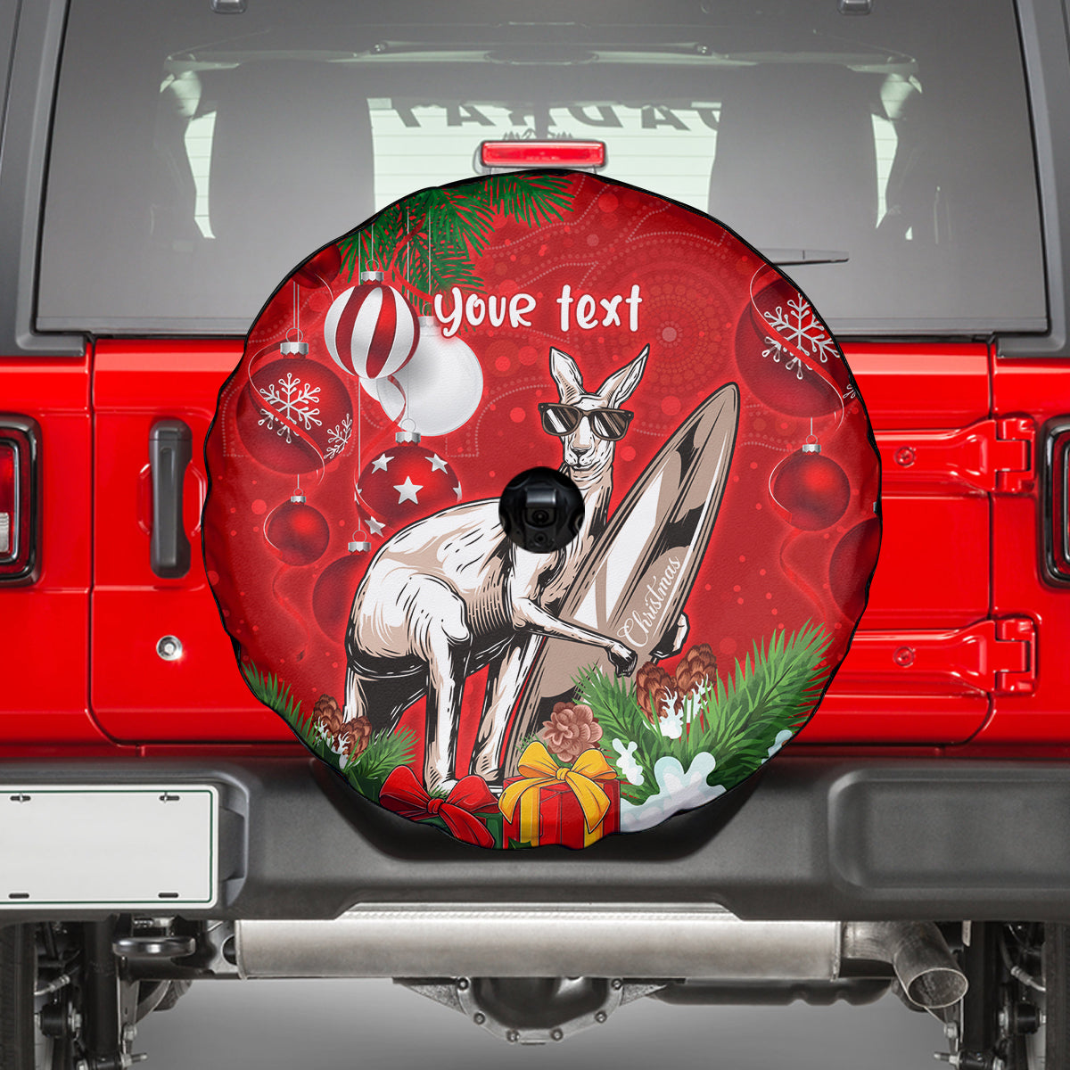 personalised-kangaroo-lover-spare-tire-cover-australia-merry-christmas-aboriginal