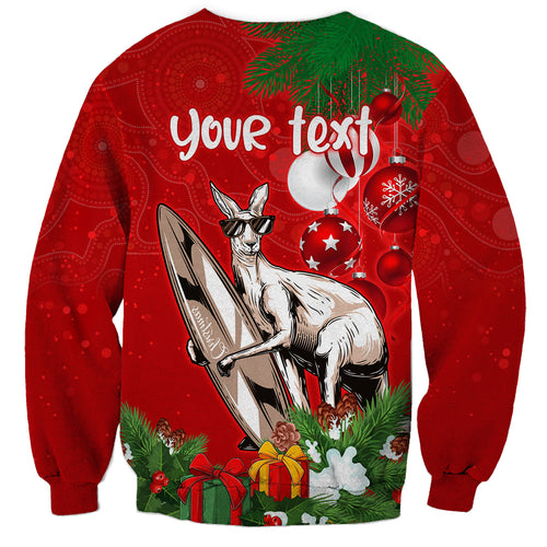 personalised-kangaroo-lover-sweatshirt-australia-merry-christmas-aboriginal