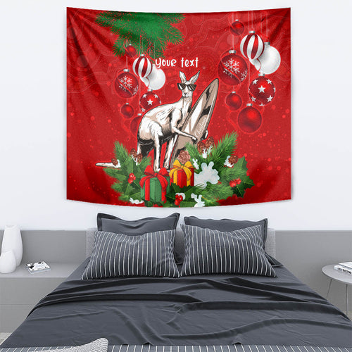 personalised-kangaroo-lover-tapestry-australia-merry-christmas-aboriginal