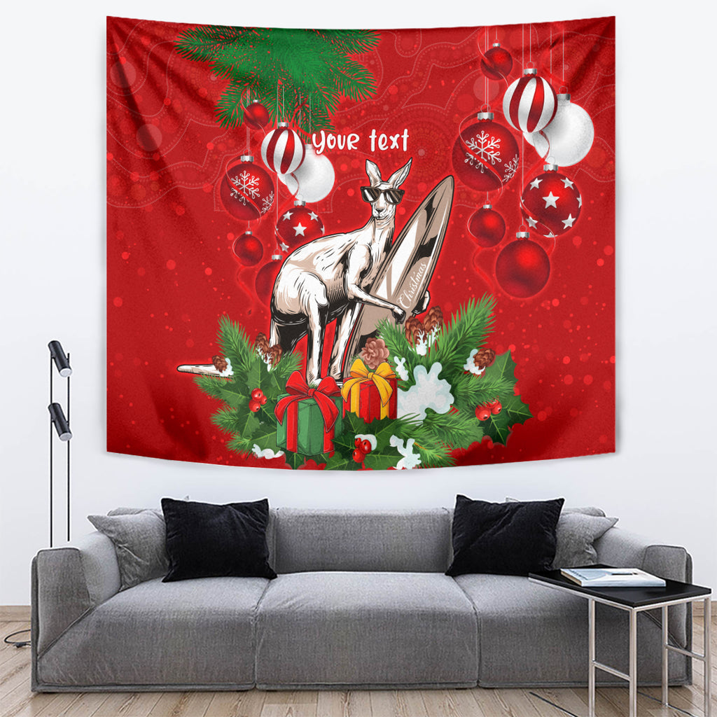 personalised-kangaroo-lover-tapestry-australia-merry-christmas-aboriginal