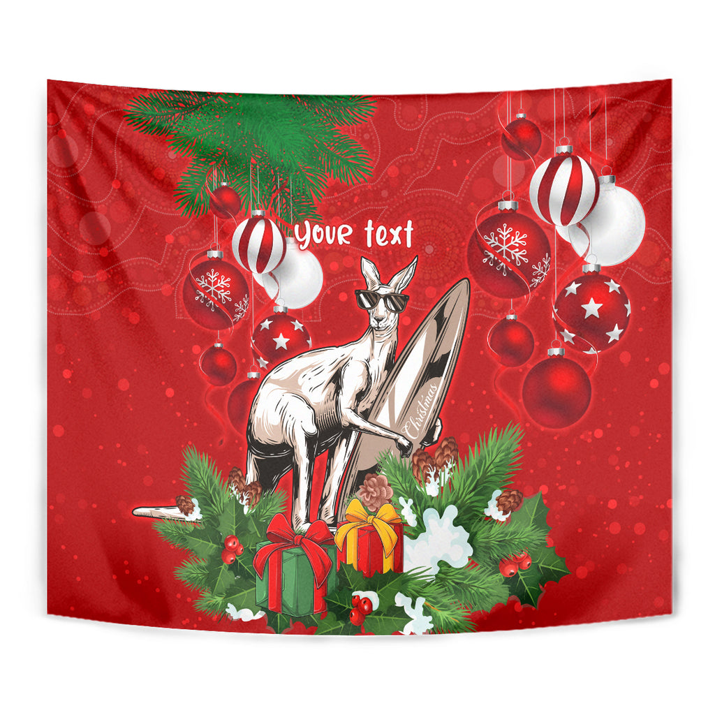 personalised-kangaroo-lover-tapestry-australia-merry-christmas-aboriginal