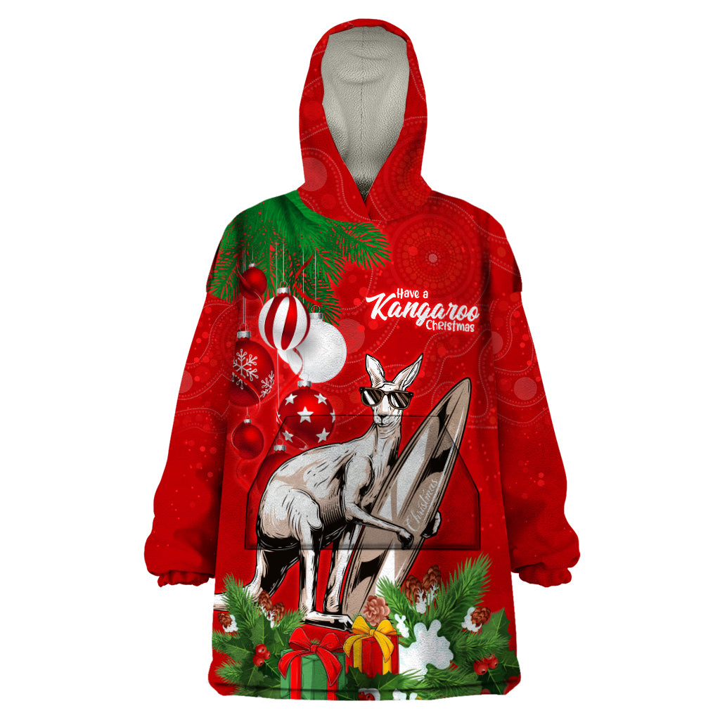personalised-kangaroo-lover-wearable-blanket-hoodie-australia-merry-christmas-aboriginal