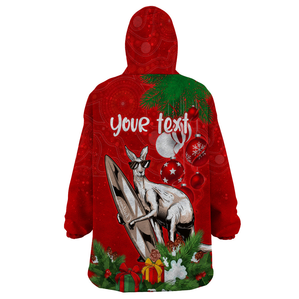 personalised-kangaroo-lover-wearable-blanket-hoodie-australia-merry-christmas-aboriginal