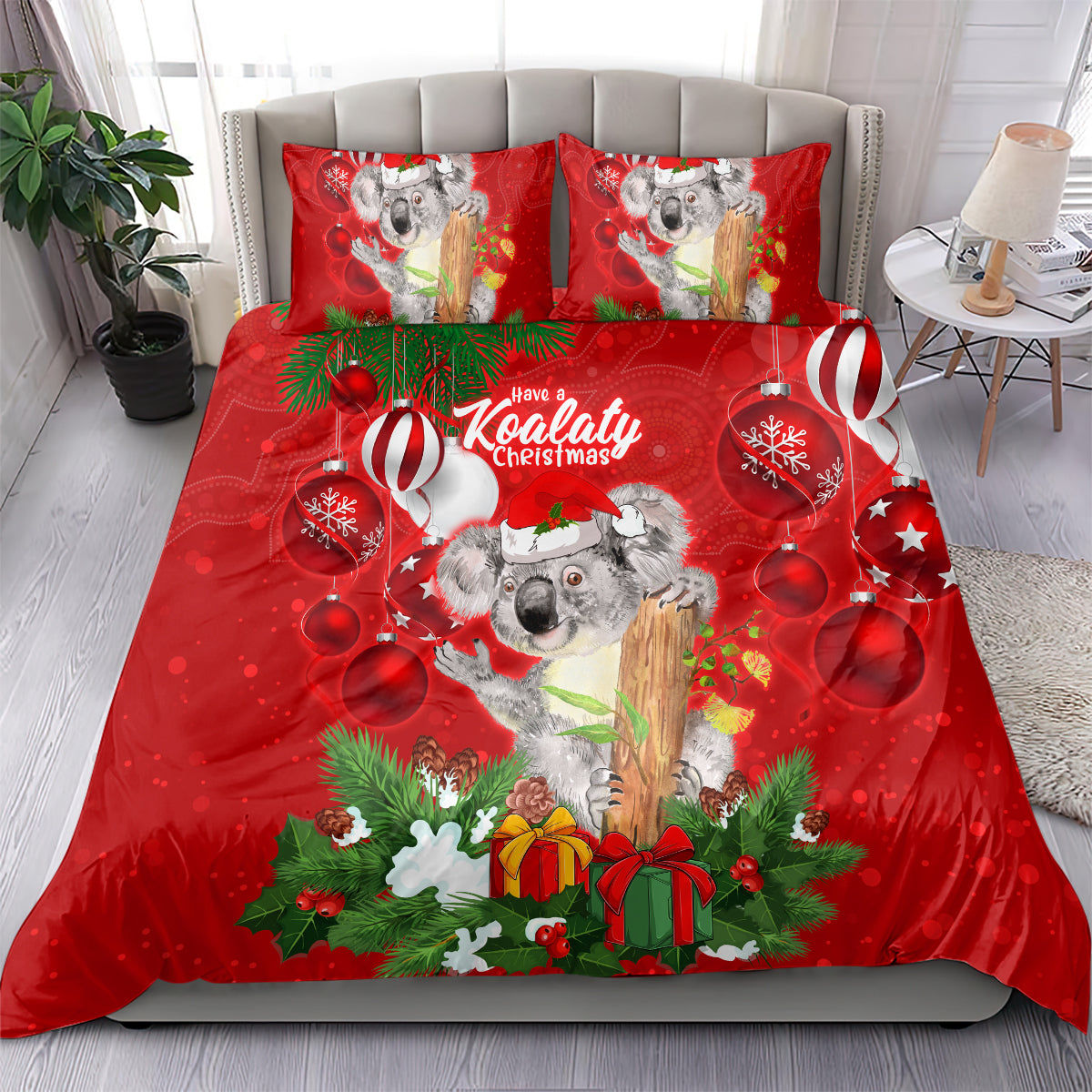 koala-lover-bedding-set-australia-merry-christmas-aboriginal