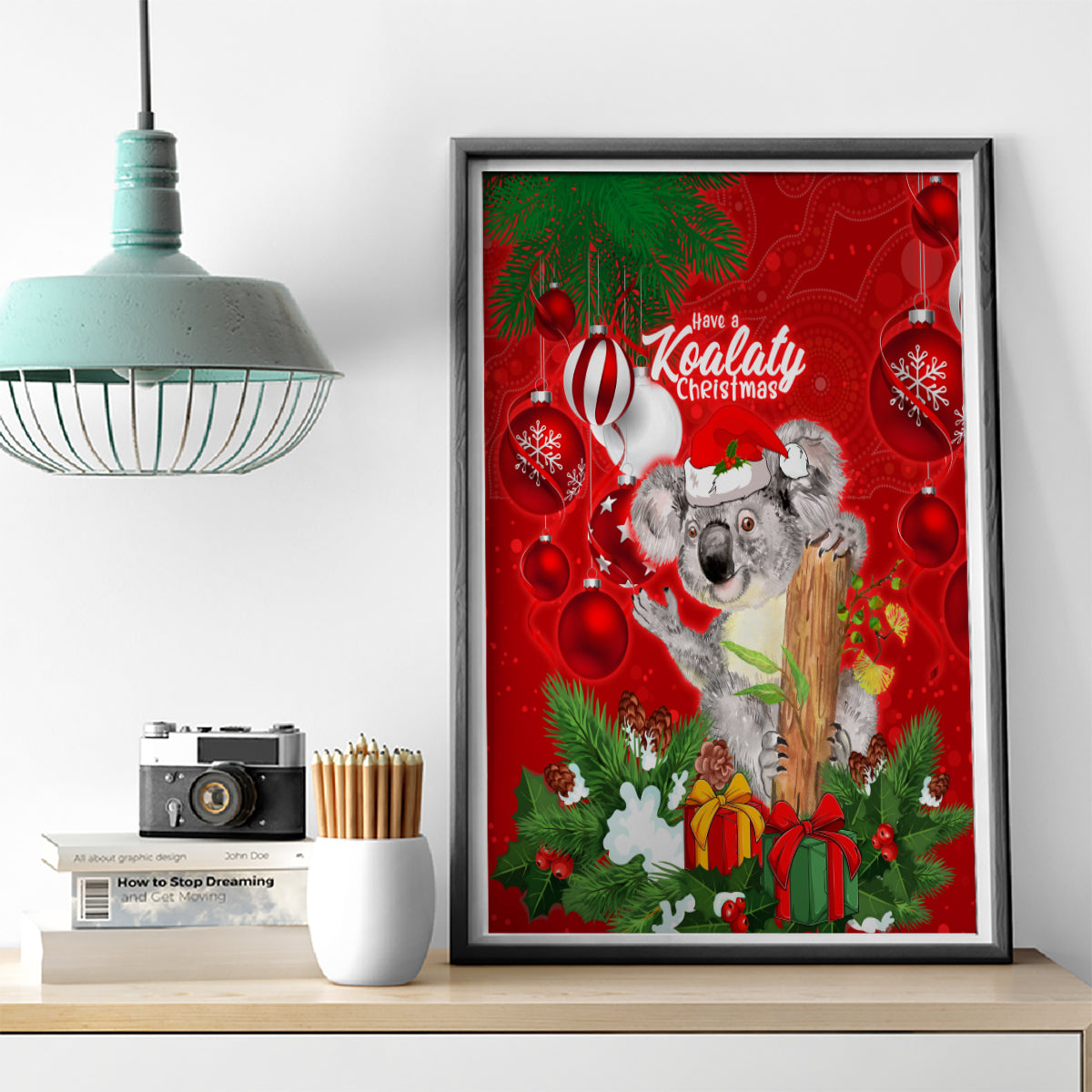 koala-lover-canvas-wall-art-australia-merry-christmas-aboriginal
