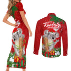 koala-lover-couples-matching-short-sleeve-bodycon-dress-and-long-sleeve-button-shirt-australia-merry-christmas-aboriginal