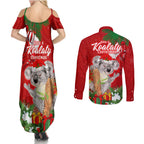 koala-lover-couples-matching-summer-maxi-dress-and-long-sleeve-button-shirt-australia-merry-christmas-aboriginal