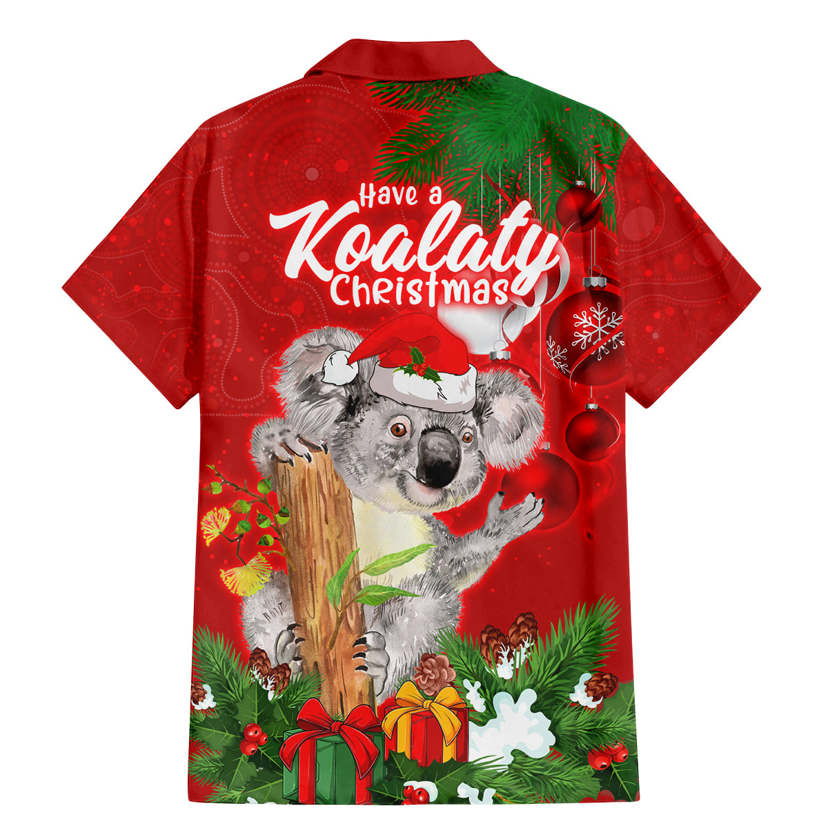 koala-lover-family-matching-mermaid-dress-and-hawaiian-shirt-australia-merry-christmas-aboriginal