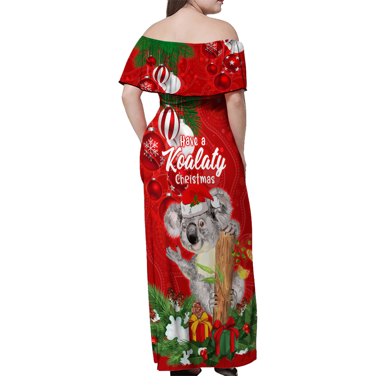 koala-lover-family-matching-off-shoulder-maxi-dress-and-hawaiian-shirt-australia-merry-christmas-aboriginal