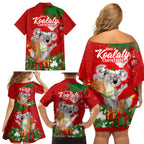 koala-lover-family-matching-off-shoulder-short-dress-and-hawaiian-shirt-australia-merry-christmas-aboriginal