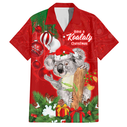 koala-lover-family-matching-off-shoulder-short-dress-and-hawaiian-shirt-australia-merry-christmas-aboriginal