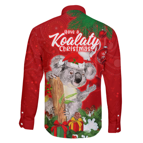 koala-lover-family-matching-puletasi-dress-and-hawaiian-shirt-australia-merry-christmas-aboriginal