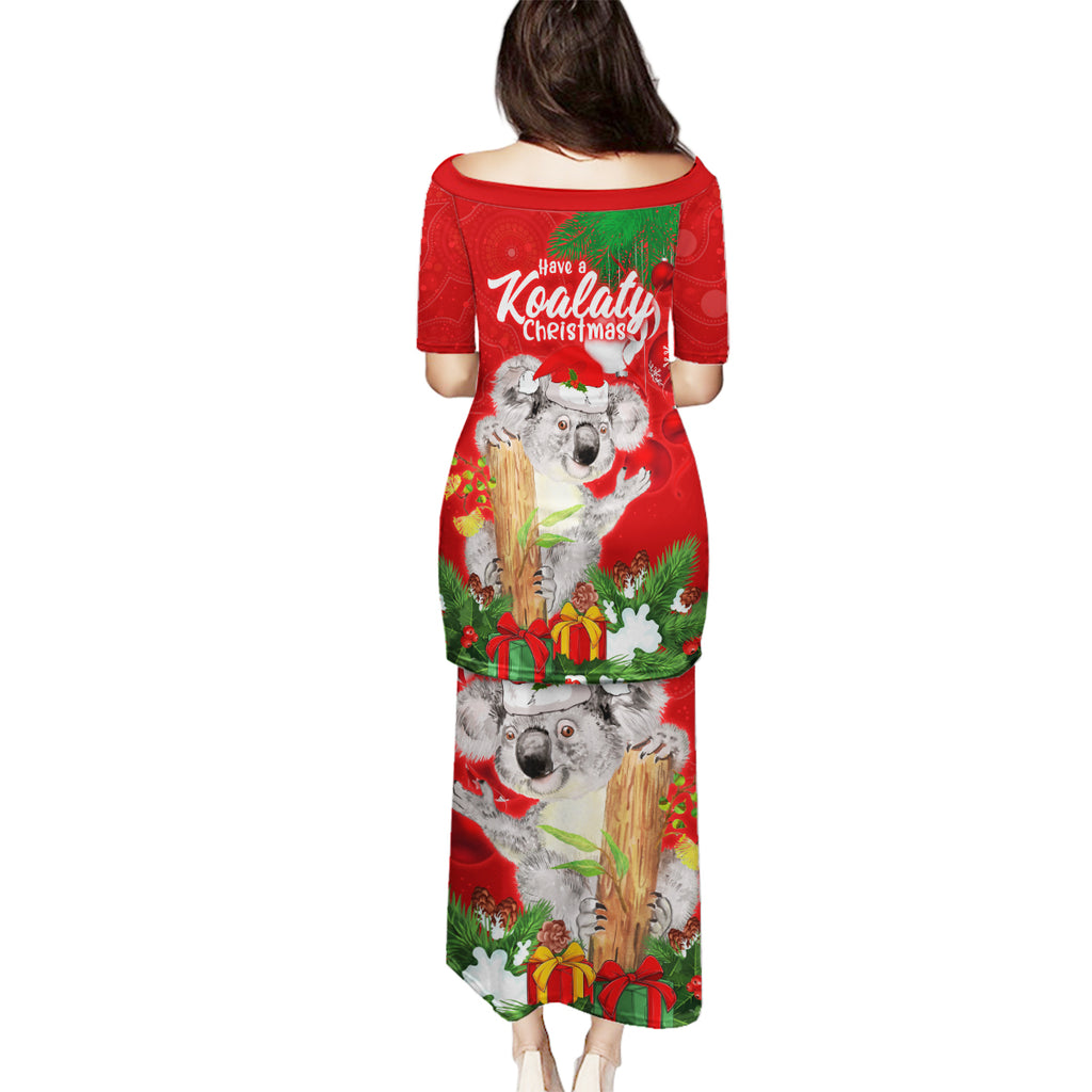 koala-lover-family-matching-puletasi-dress-and-hawaiian-shirt-australia-merry-christmas-aboriginal