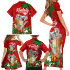 koala-lover-family-matching-short-sleeve-bodycon-dress-and-hawaiian-shirt-australia-merry-christmas-aboriginal