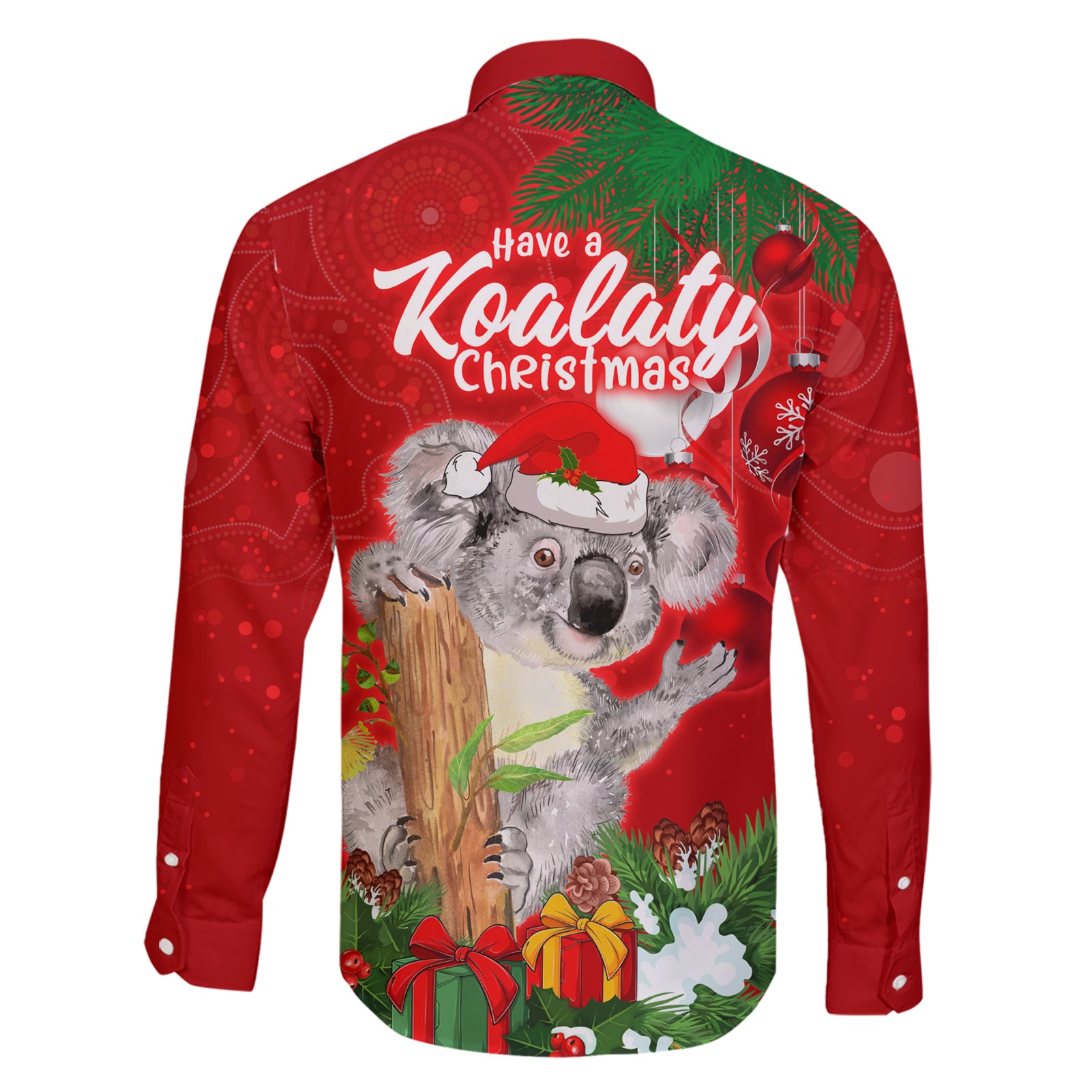 koala-lover-family-matching-short-sleeve-bodycon-dress-and-hawaiian-shirt-australia-merry-christmas-aboriginal