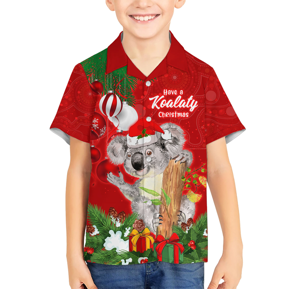 koala-lover-kid-hawaiian-shirt-australia-merry-christmas-aboriginal