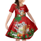 koala-lover-kid-short-sleeve-dress-australia-merry-christmas-aboriginal
