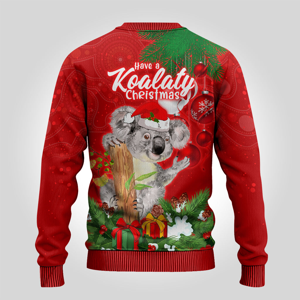 koala-lover-ugly-christmas-sweater-australia-merry-christmas-aboriginal