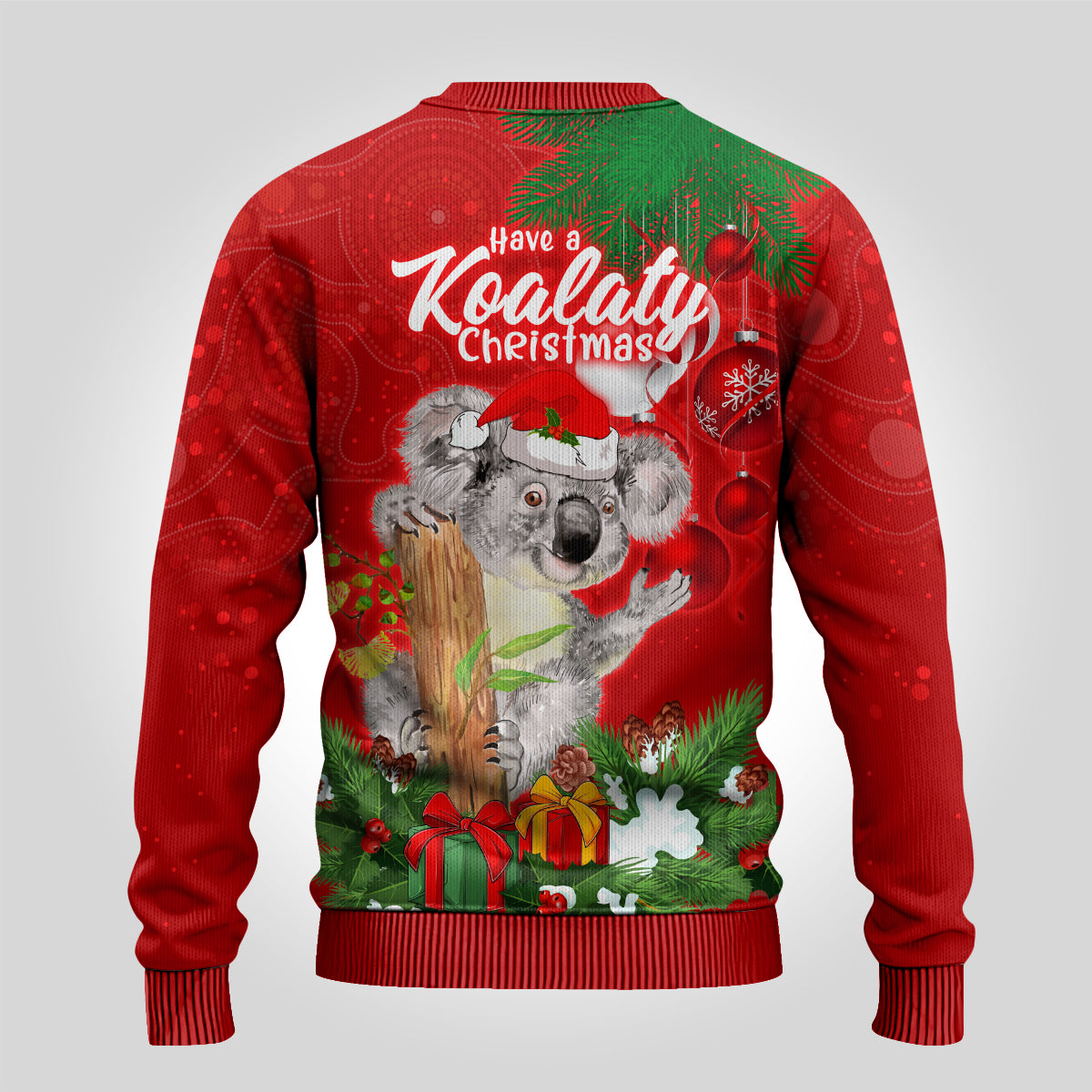 koala-lover-ugly-christmas-sweater-australia-merry-christmas-aboriginal