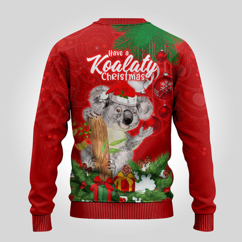 koala-lover-ugly-christmas-sweater-australia-merry-christmas-aboriginal