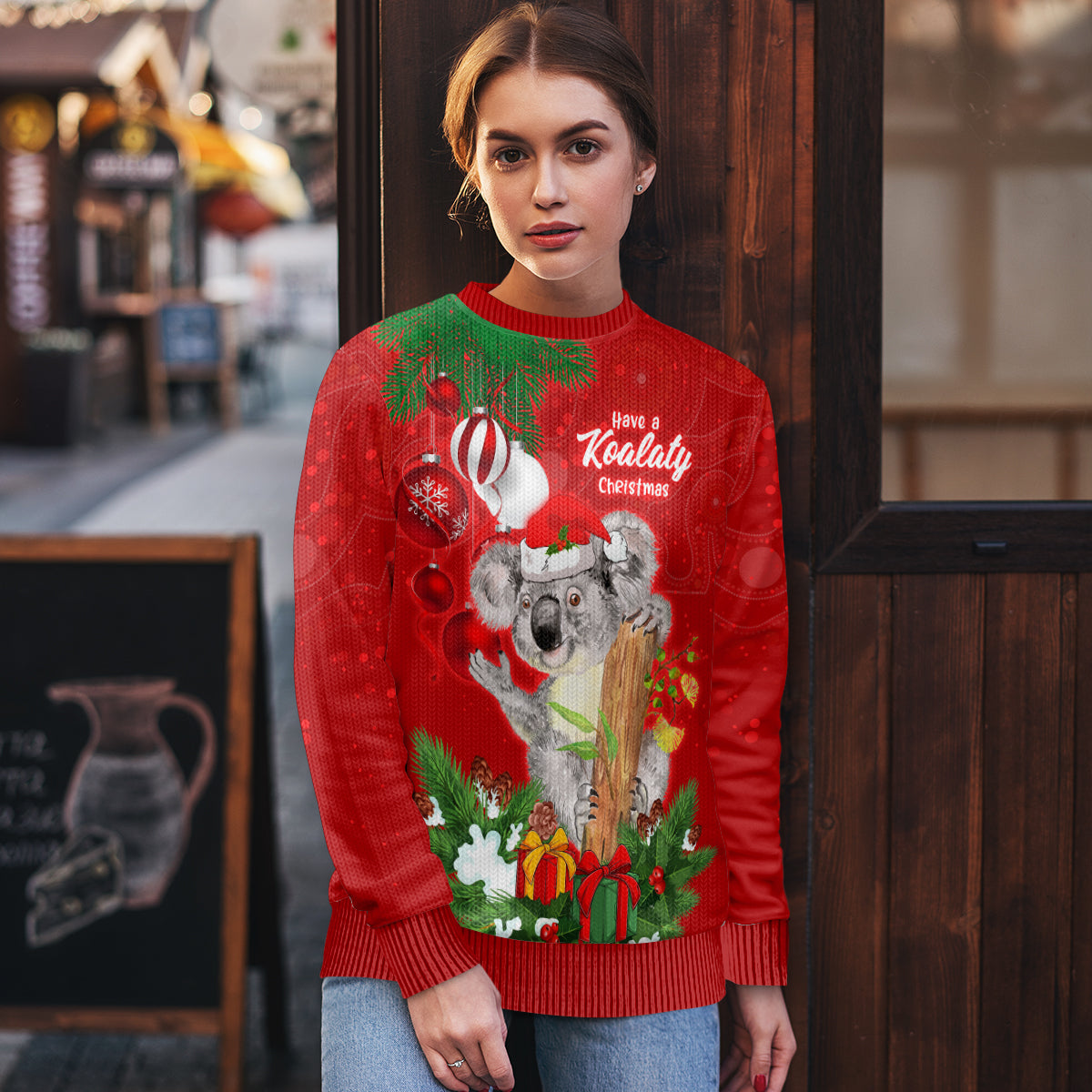 koala-lover-ugly-christmas-sweater-australia-merry-christmas-aboriginal