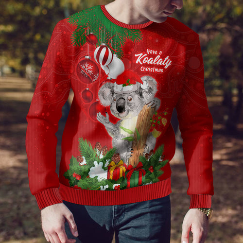 koala-lover-ugly-christmas-sweater-australia-merry-christmas-aboriginal