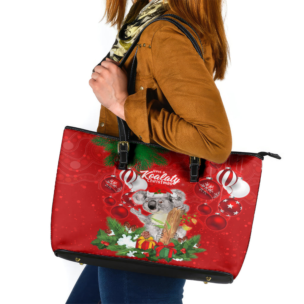 koala-lover-leather-tote-bag-australia-merry-christmas-aboriginal