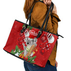 koala-lover-leather-tote-bag-australia-merry-christmas-aboriginal