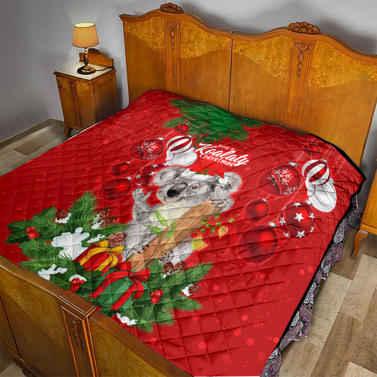 koala-lover-quilt-australia-merry-christmas-aboriginal