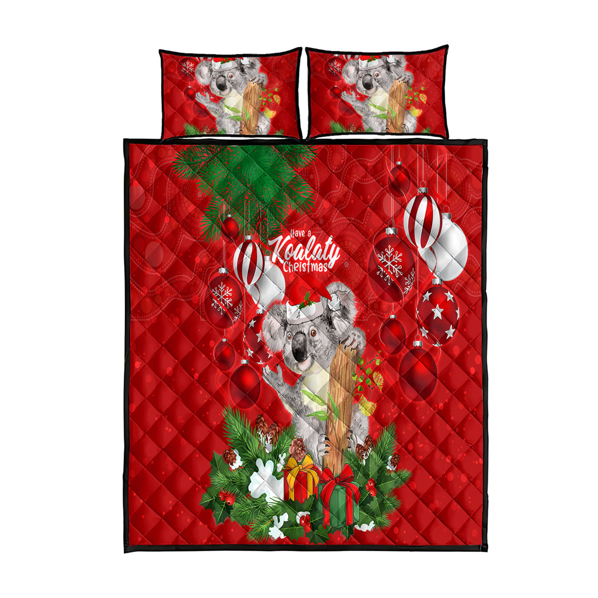 koala-lover-quilt-bed-set-australia-merry-christmas-aboriginal