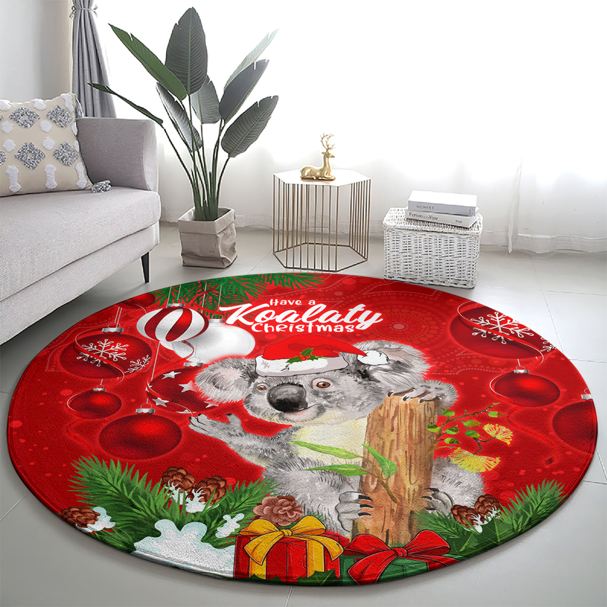 koala-lover-round-carpet-australia-merry-christmas-aboriginal