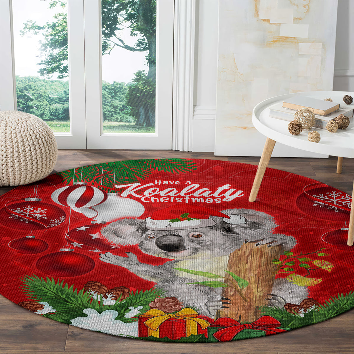 koala-lover-round-carpet-australia-merry-christmas-aboriginal
