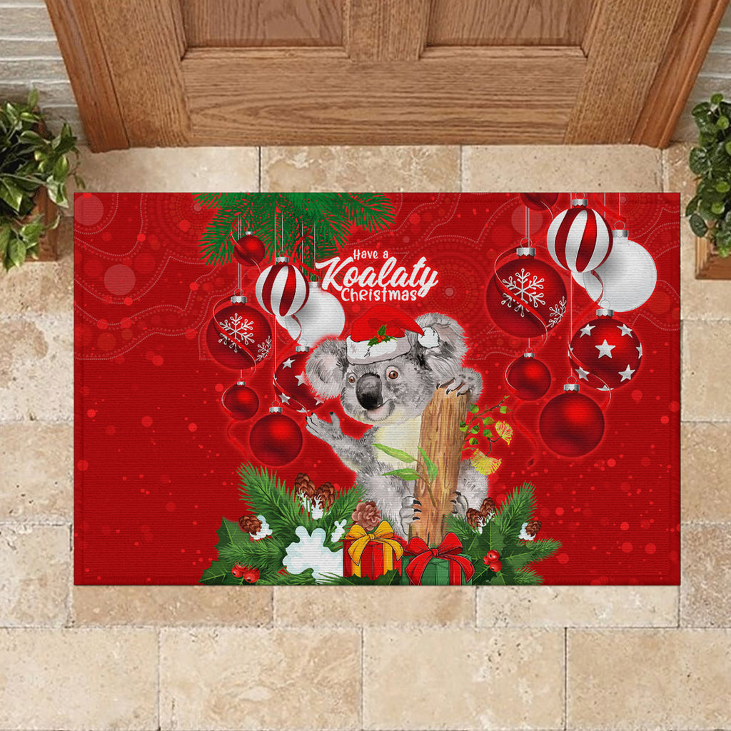 koala-lover-rubber-doormat-australia-merry-christmas-aboriginal