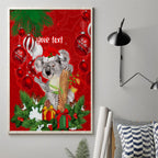 personalised-koala-lover-canvas-wall-art-australia-koalaty-merry-christmas-aboriginal